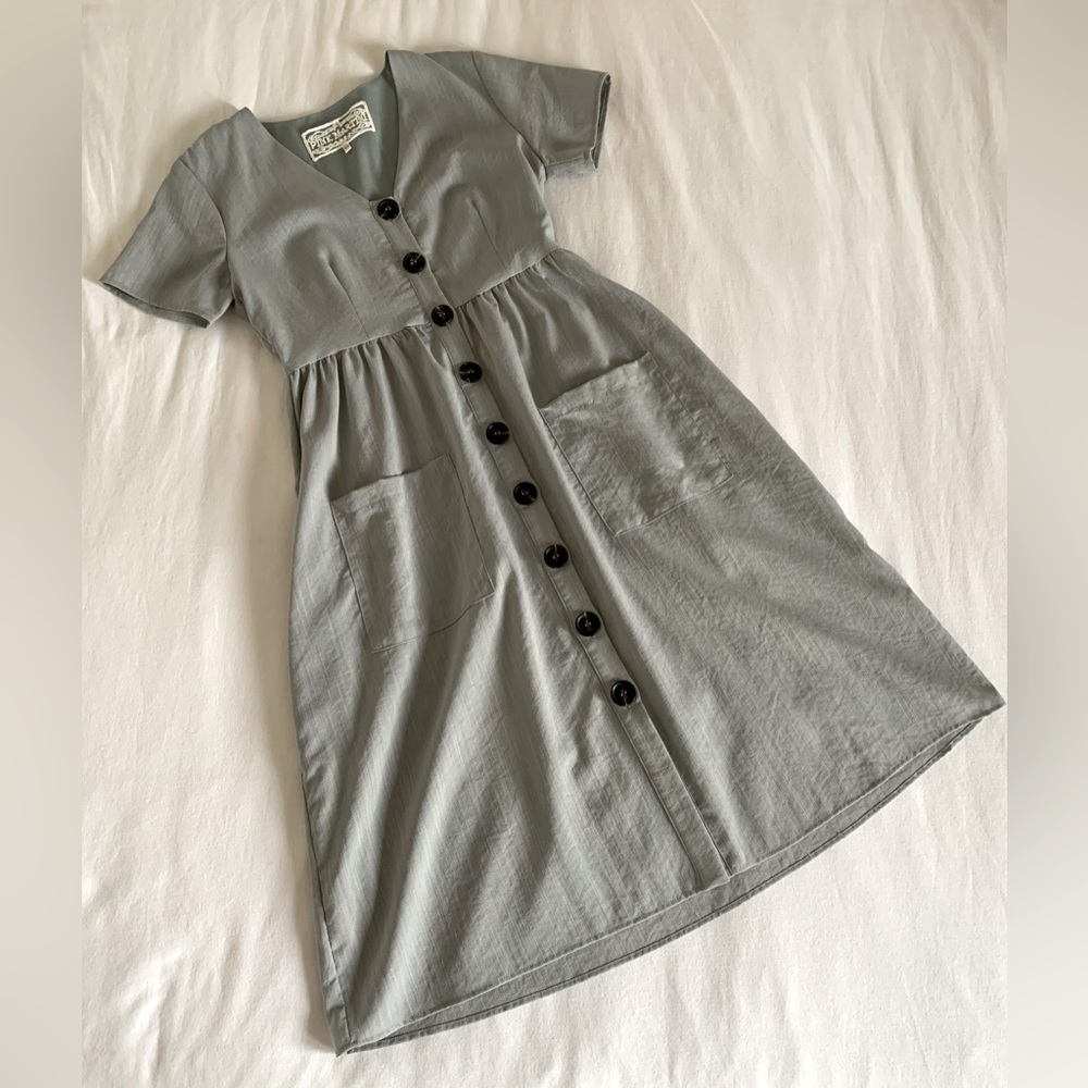 Pink Martini Button Front Dress with Pockets